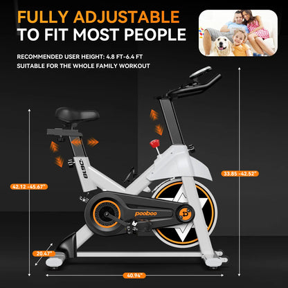 Pooboo Stationary Bike for Home Gym D618