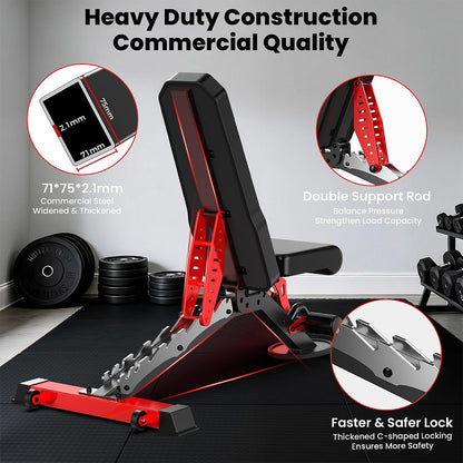 Smith Machine with Adjustable Weight Bench