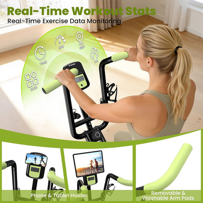 X828 Magnetic Foldable Exercise Bike-Green