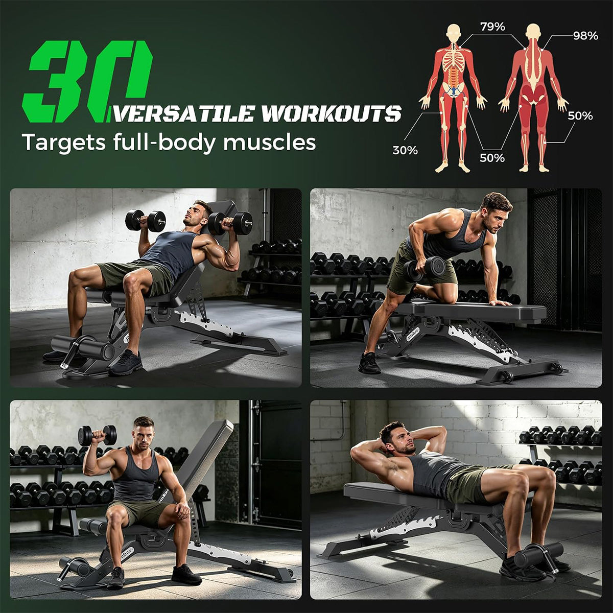 Y162 Adjustable Weight Bench For Home
