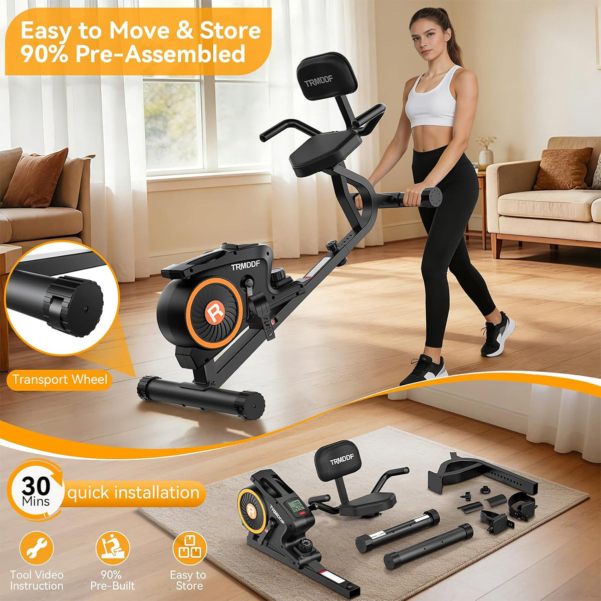 W356 Recumbent Bike with Magnetic Resistance