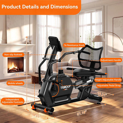 W875 Recumbent Bike With Bluetooth App
