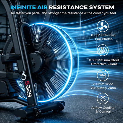 S329 Air Resistance Fan Exercise Bike
