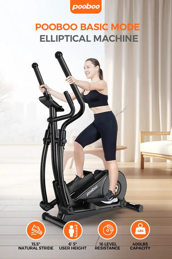 Pooboo Ultra Silent Elliptical machine E399