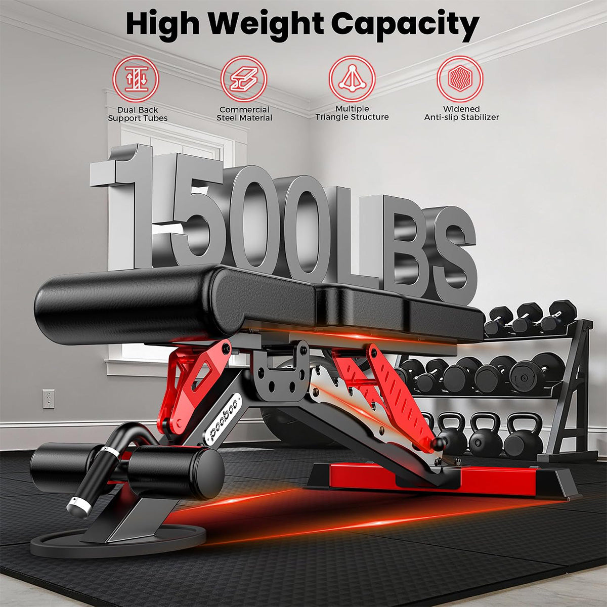 Smith Machine with Adjustable Weight Bench