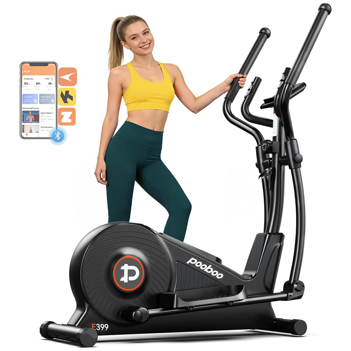 E399 Silent Elliptical machine-Black