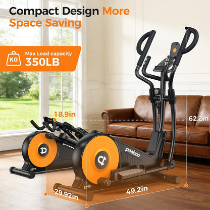 E399 Silent Elliptical machine-Orange