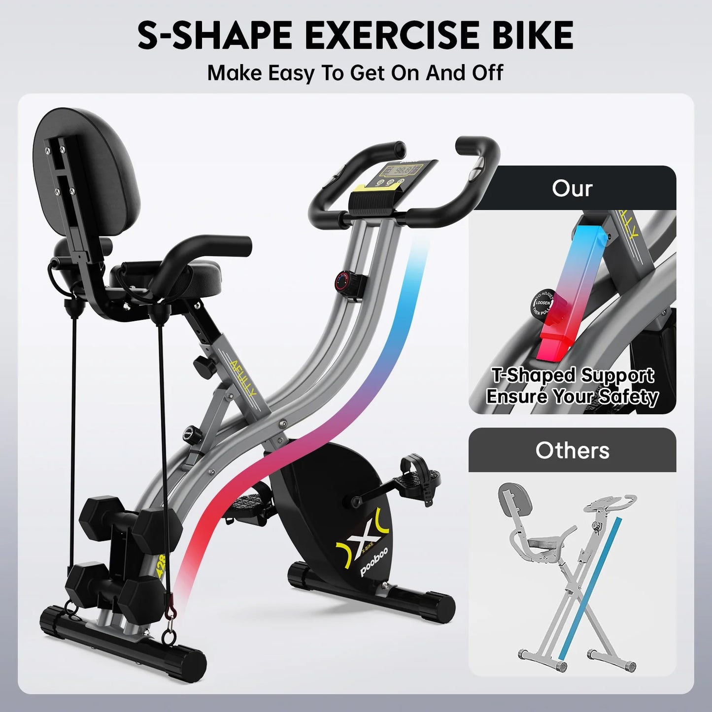 X428 Folding Exercise Bike Indoor