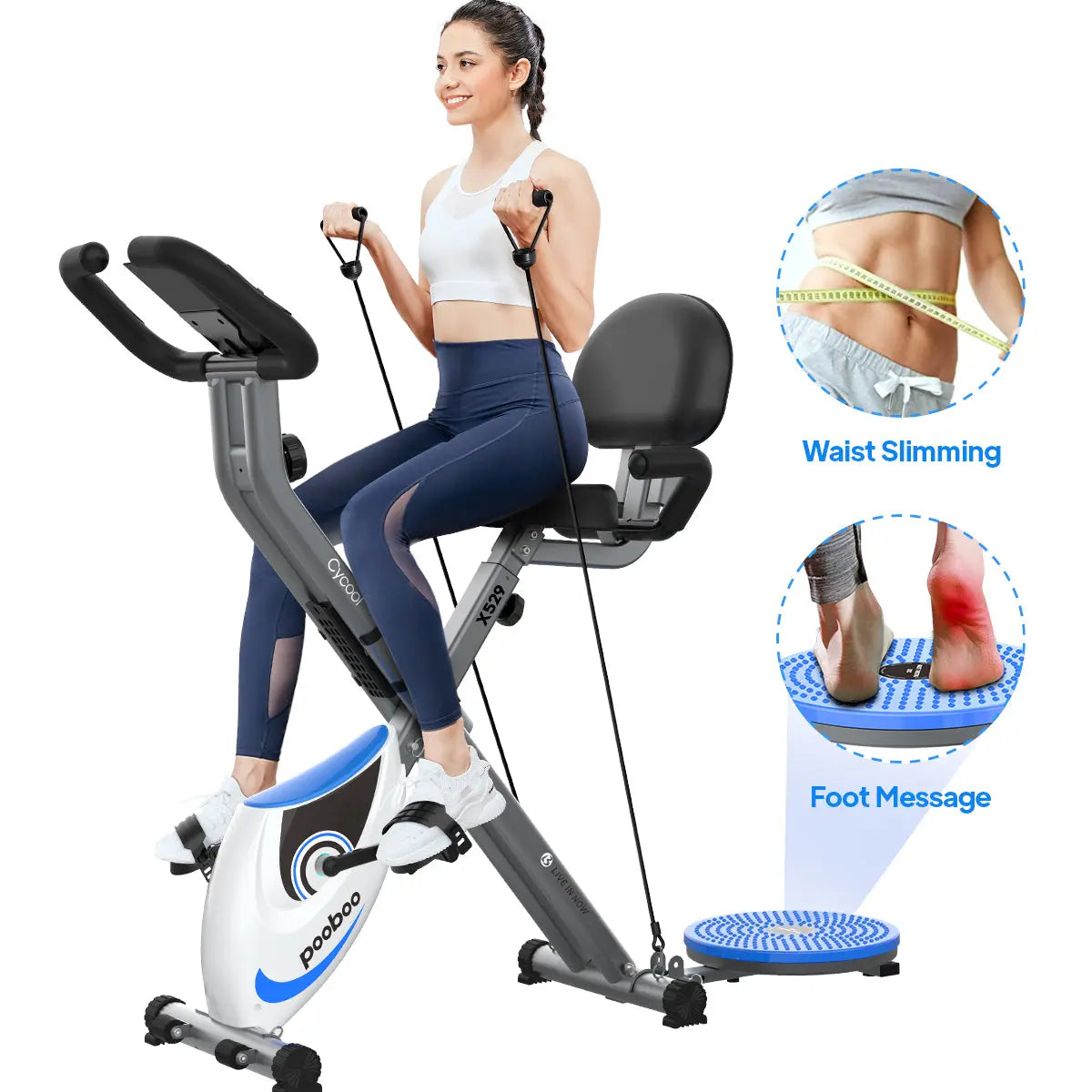 Pooboo Folding Exercise Bike X529M1