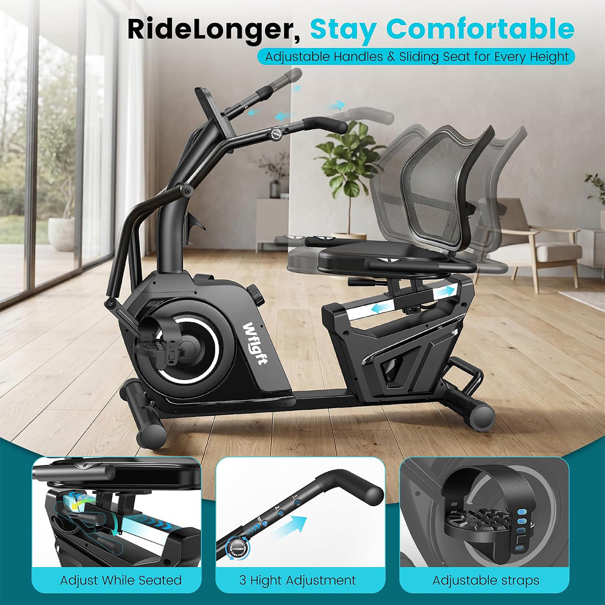 W806 Recumbent Exercise Bikes for Home