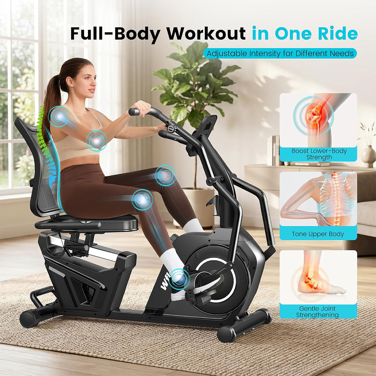 W806 Recumbent Exercise Bikes for Home