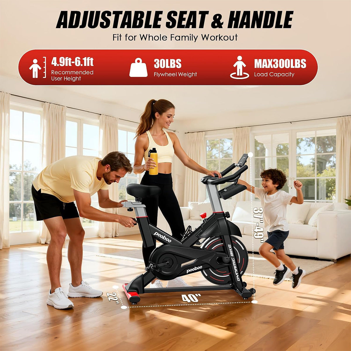 D525 Adjustable Magnetic Exercise Bike