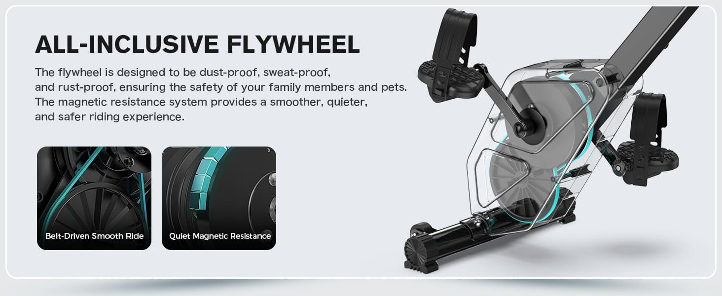 Pooboo 4-in-1 Folding Exercise Bike – POOBOO