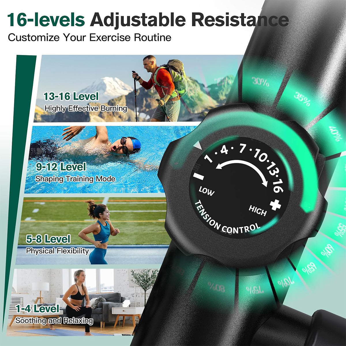E399 Silent Elliptical machine-Black