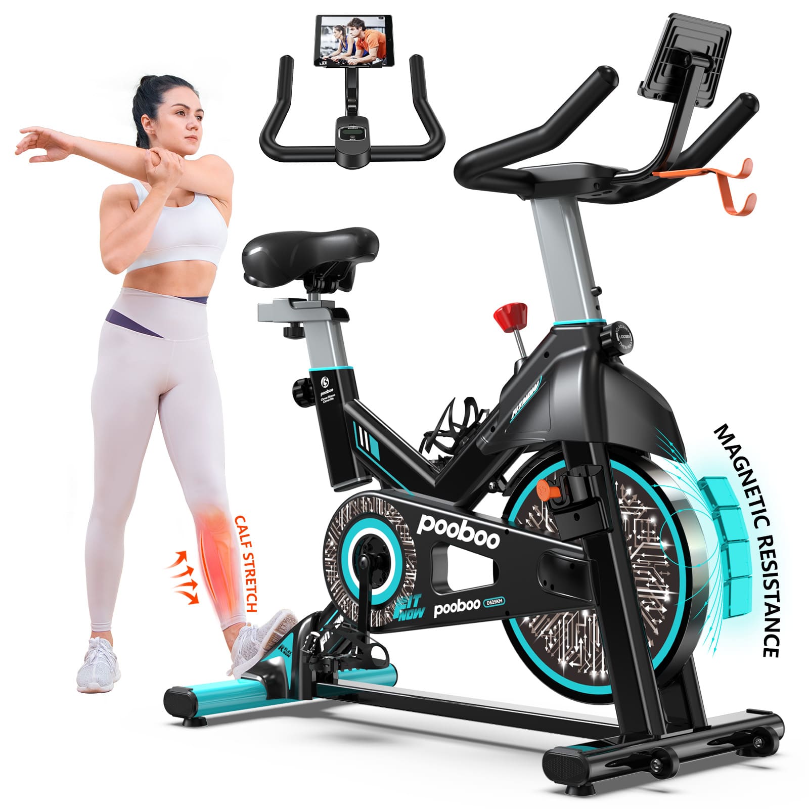 Pooboo Adjustable Magnetic Exercise Bike – POOBOO