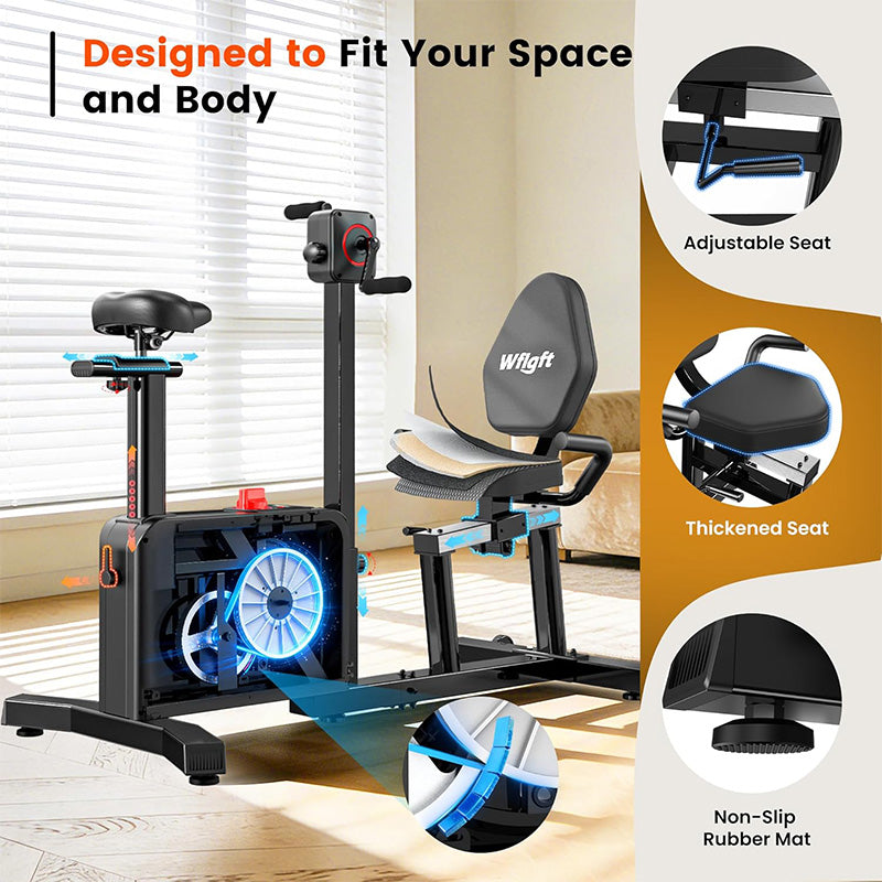 Pooboo Recumebnt Dual Mode Sit & Upright Bike – POOBOO