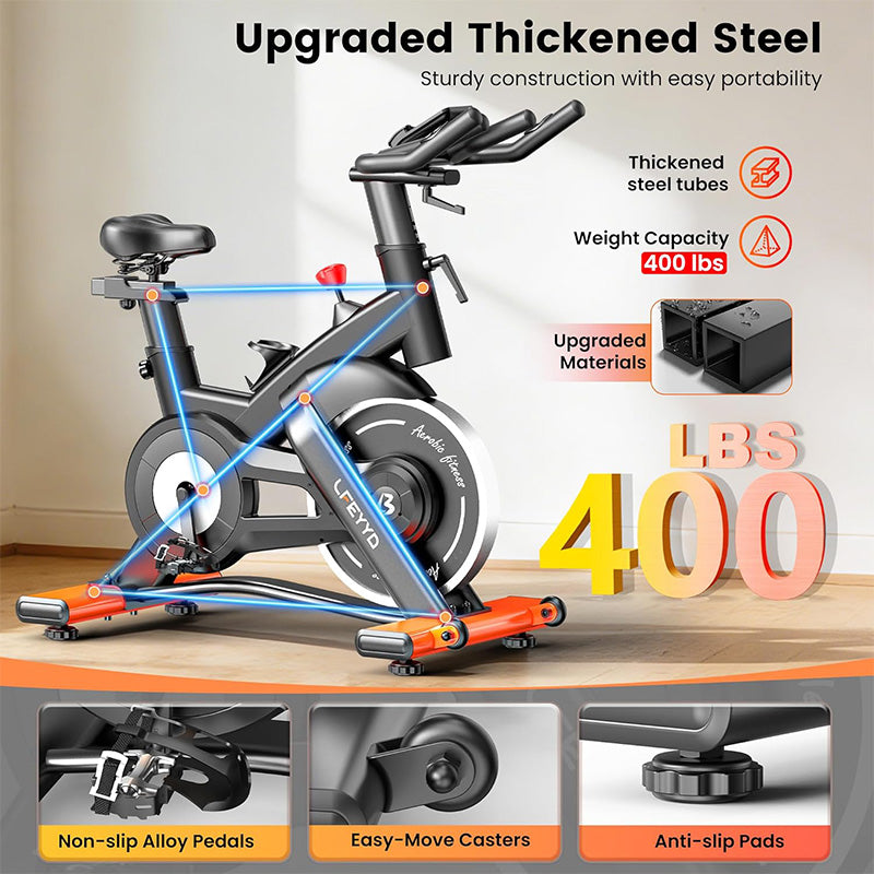D576 Home Spin Bike with Heart Rate Monitor