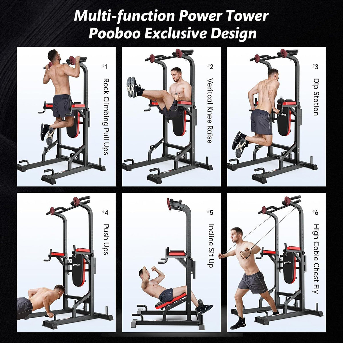 C772 Multifunction Power Tower Dip Station