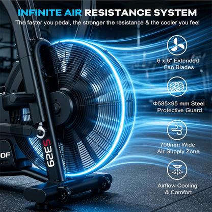 S329 Air Resistance Fan Exercise Bike