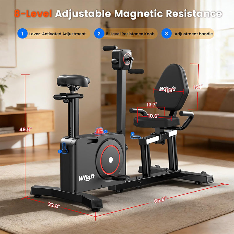 W383 Recumbent Dual Mode Sit & Upright Bike