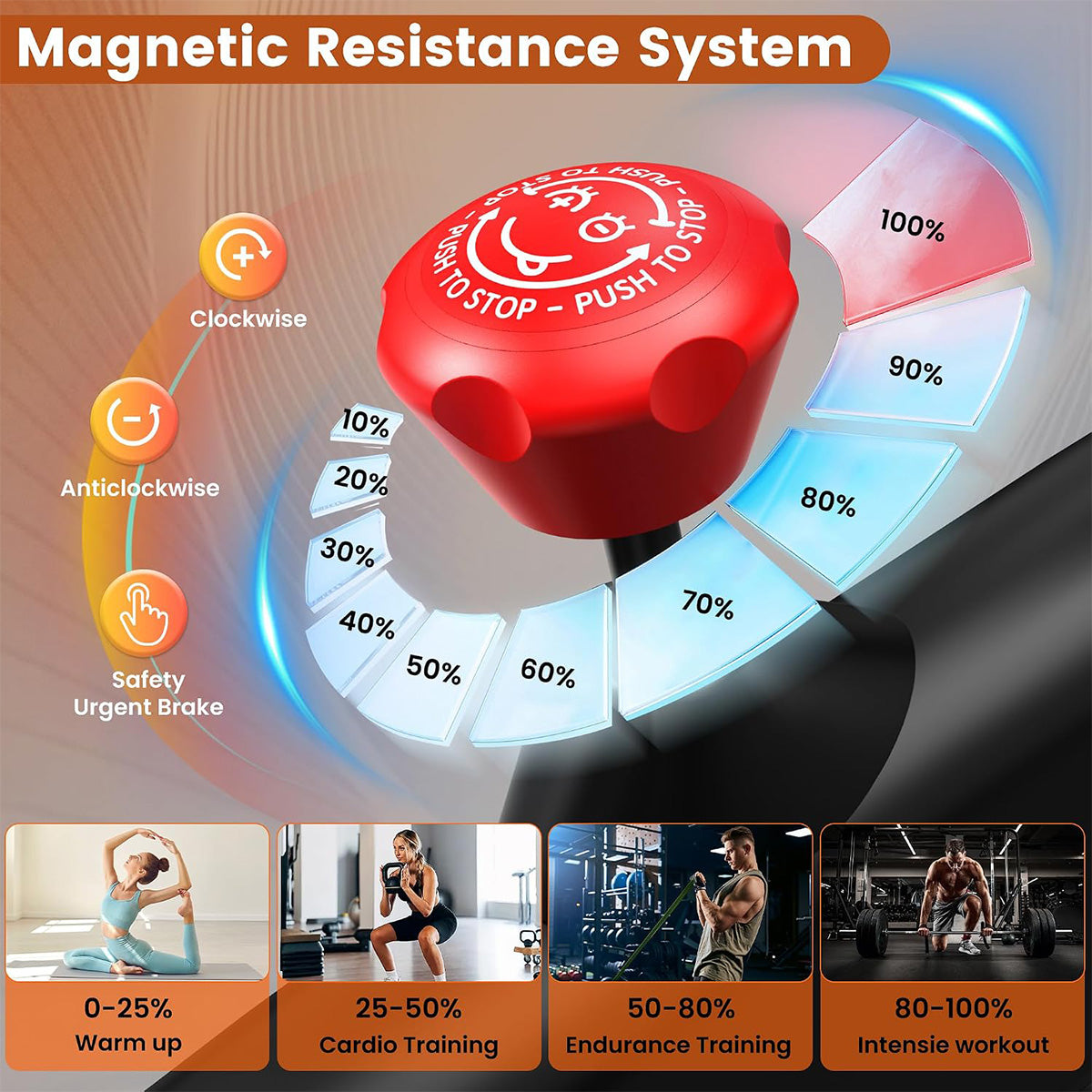 D576 Home Spin Bike with Heart Rate Monitor