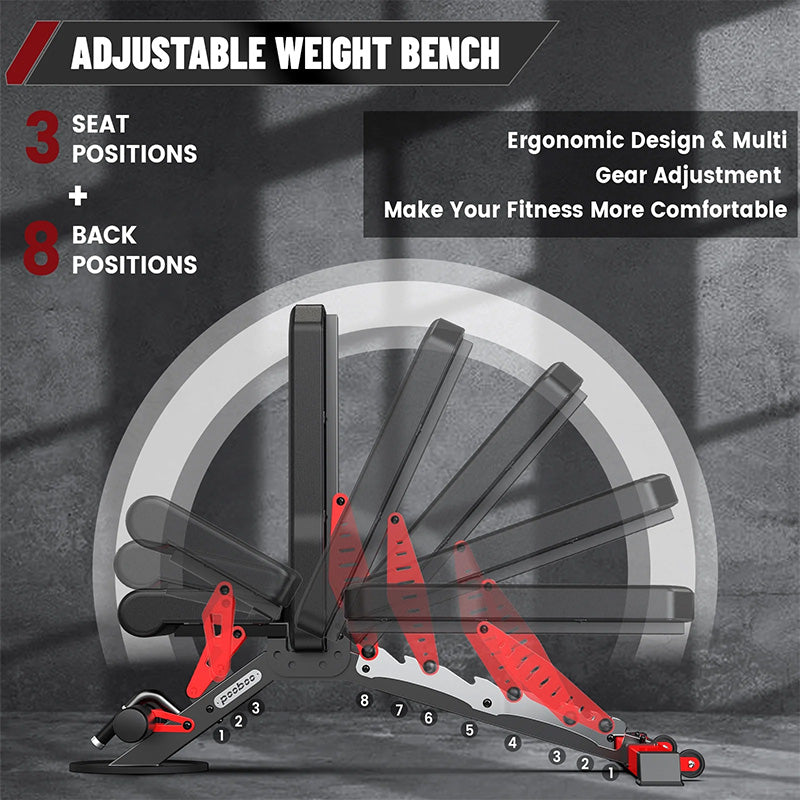 Smith Machine with Adjustable Weight Bench