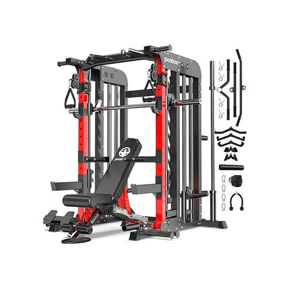 Smith Machine with Adjustable Weight Bench