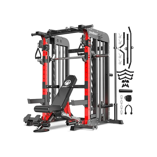Smith Machine with Adjustable Weight Bench
