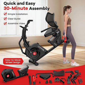 W215 Recumbent Bike with Arm Exerciser