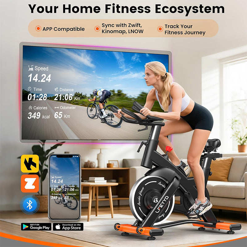 D576 Home Spin Bike with Heart Rate Monitor