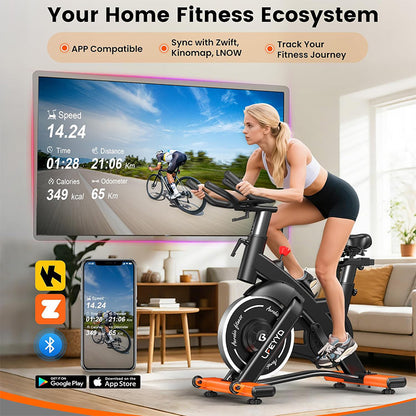 D576 Home Spin Bike with Heart Rate Monitor