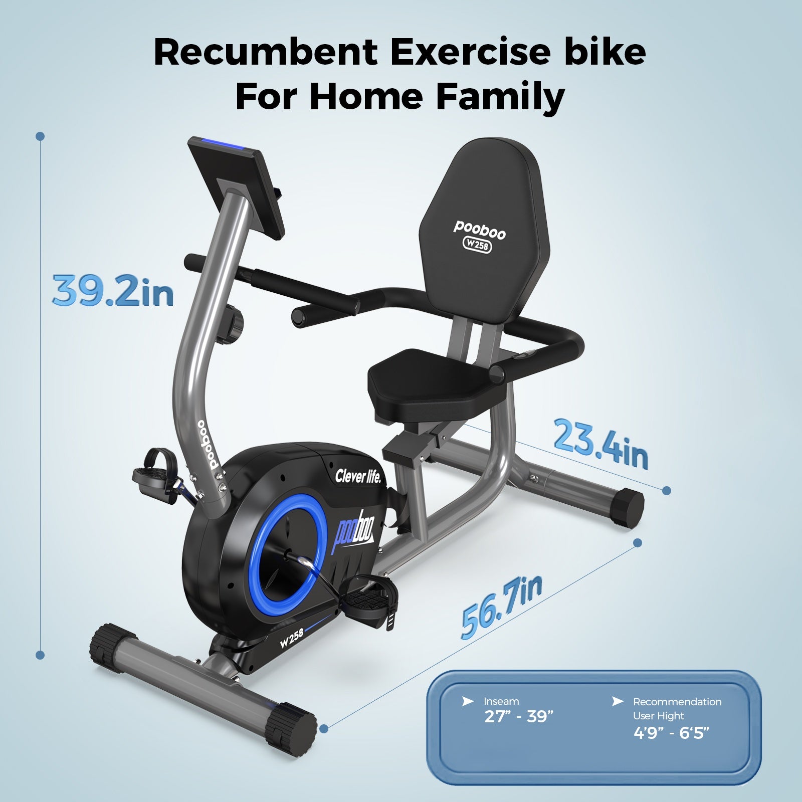 Pooboo recumbent bike sale