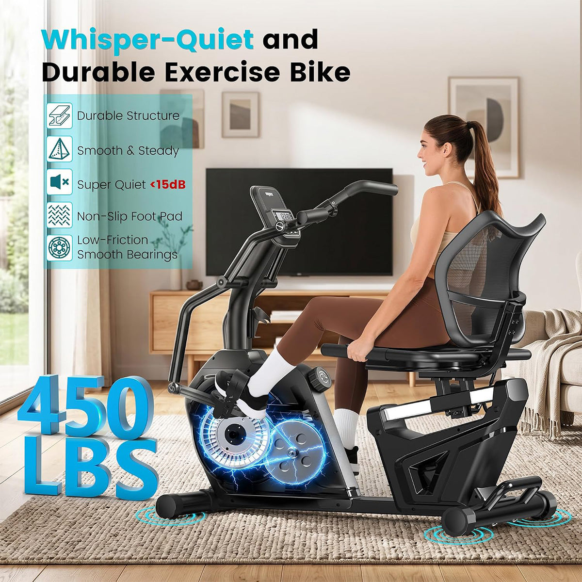 W806 Recumbent Exercise Bikes for Home